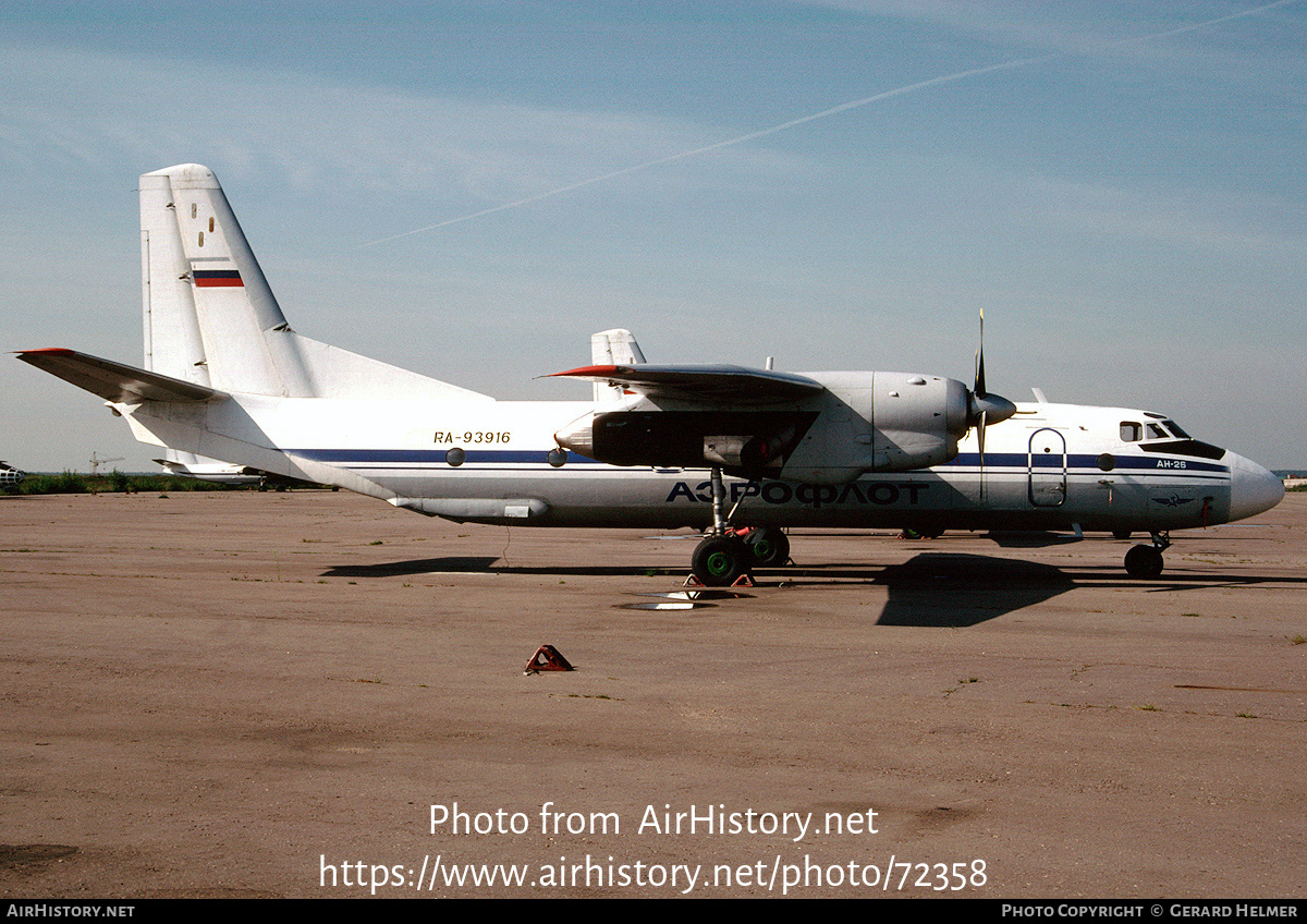 Aircraft Photo of RA-93916 | Antonov An-26 | Aeroflot | AirHistory.net #72358