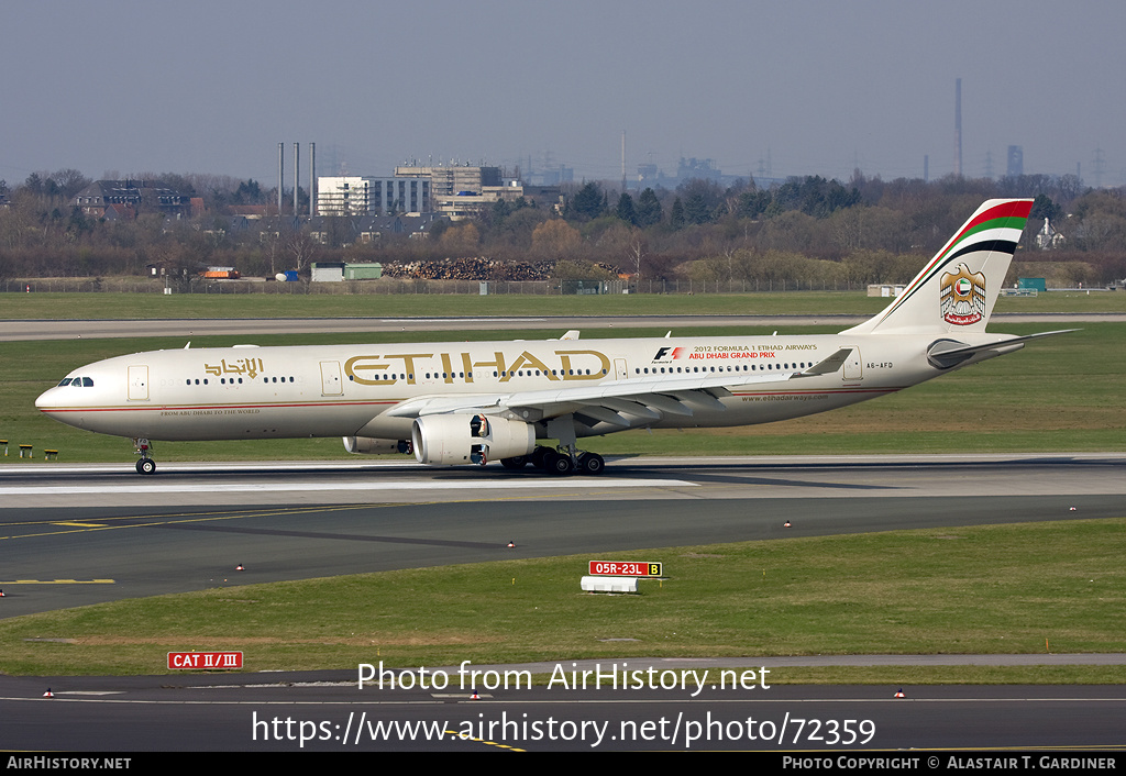 Aircraft Photo of A6-AFD | Airbus A330-343 | Etihad Airways | AirHistory.net #72359