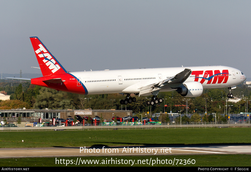 Aircraft Photo of PT-MUD | Boeing 777-32W/ER | TAM Linhas Aéreas | AirHistory.net #72360