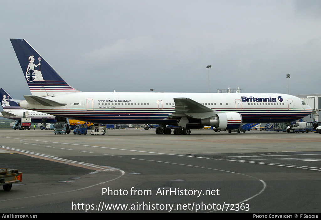 Aircraft Photo of G-OBYC | Boeing 767-304/ER | Britannia Airways | AirHistory.net #72363