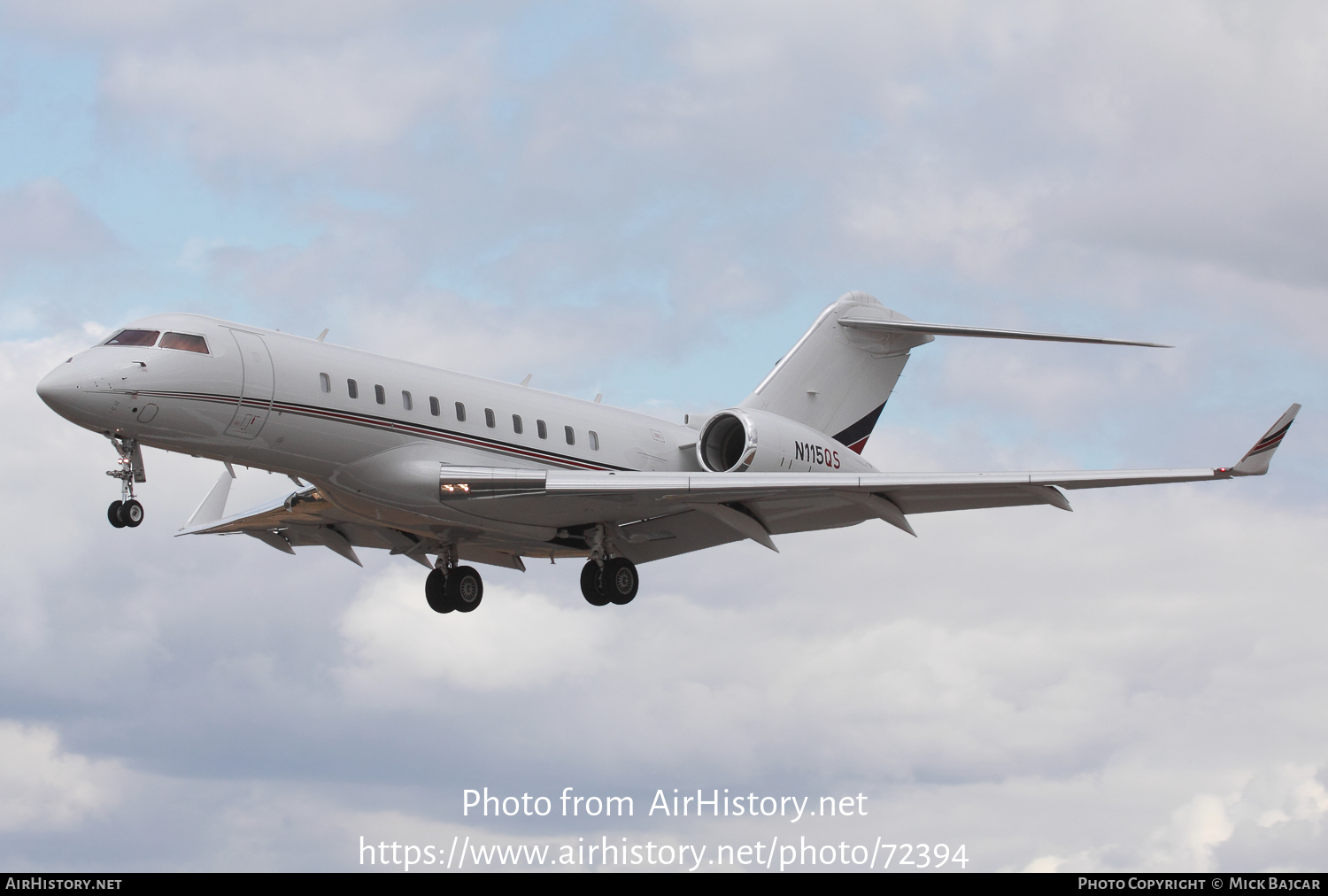 Aircraft Photo of N115QS | Bombardier Global 5000 (BD-700-1A11) | AirHistory.net #72394