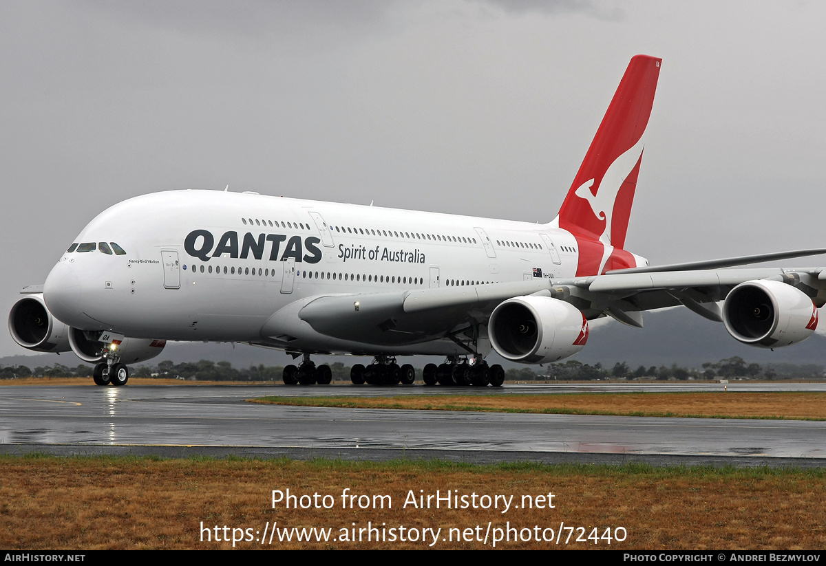 Aircraft Photo of VH-OQA | Airbus A380-842 | Qantas | AirHistory.net #72440