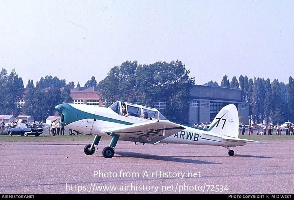 Aircraft Photo of G-ARWB | De Havilland DHC-1 Chipmunk Mk22A | AirHistory.net #72534