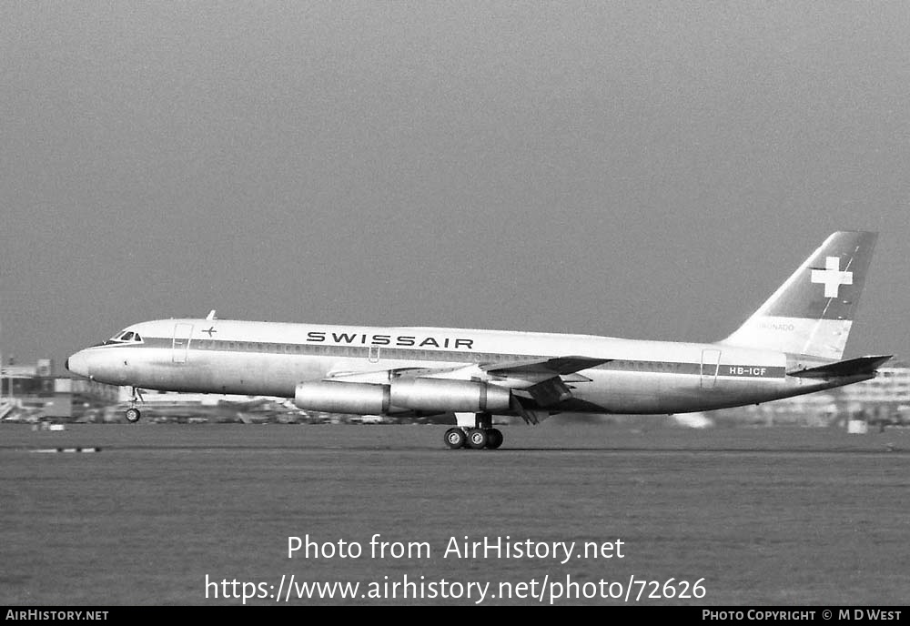 Aircraft Photo of HB-ICF | Convair 990A Coronado (30A-6) | Swissair | AirHistory.net #72626