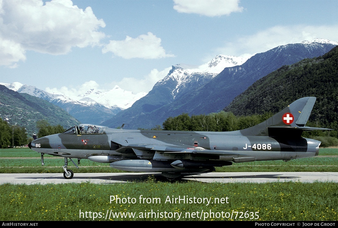 Aircraft Photo of J-4086 | Hawker Hunter F58 | Switzerland - Air Force | AirHistory.net #72635