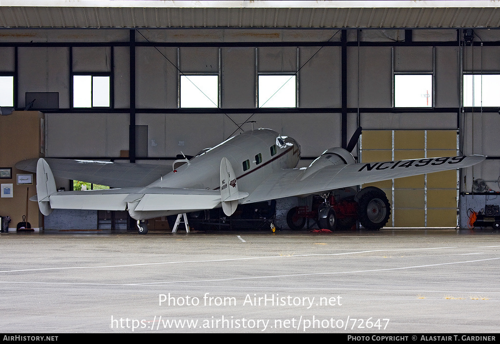 Aircraft Photo of N14999 / NC14999 | Lockheed 12-A Electra Junior | AirHistory.net #72647