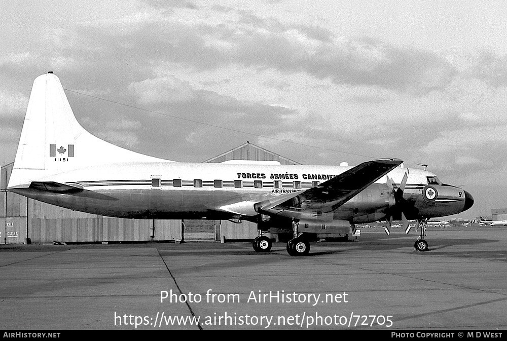 Aircraft Photo of 11151 | Canadair CL-66B Cosmopolitan | Canada - Air Force | AirHistory.net #72705