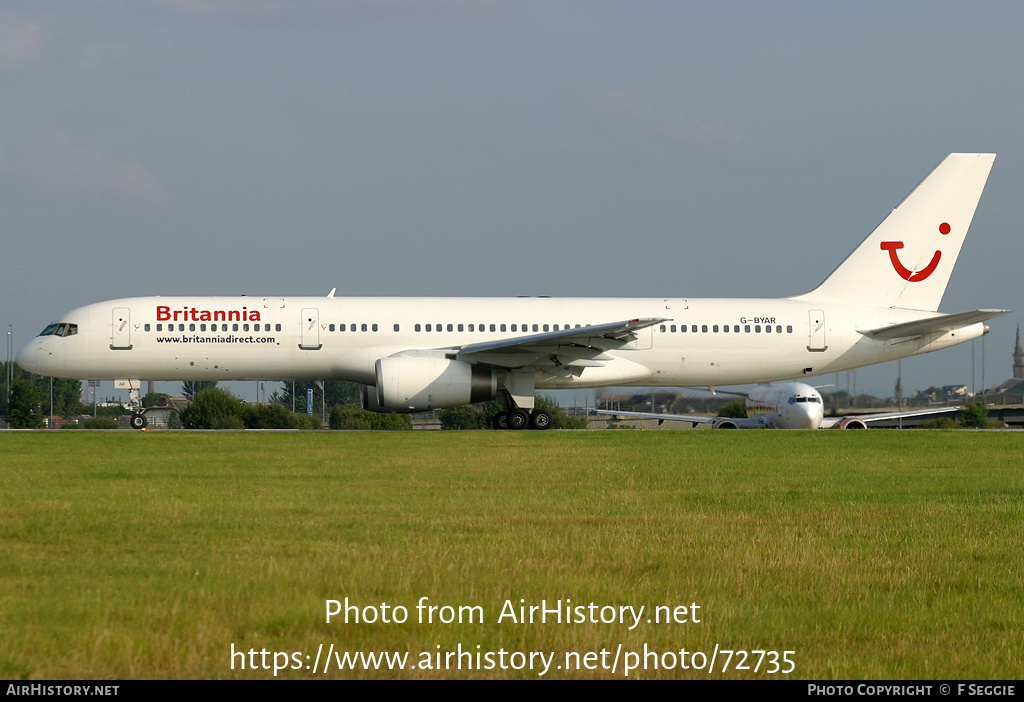 Aircraft Photo of G-BYAR | Boeing 757-204 | Britannia Airways | AirHistory.net #72735