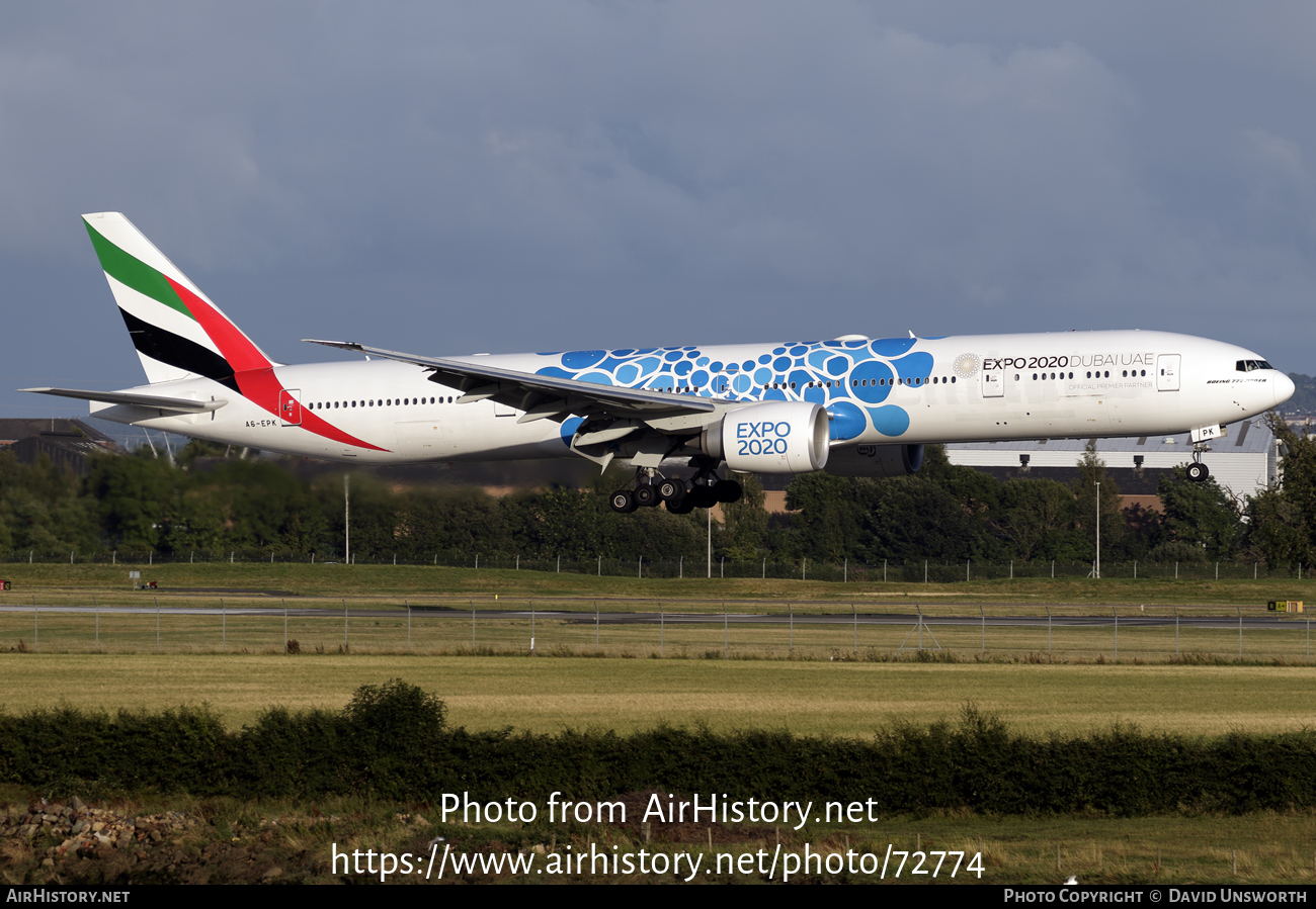 Aircraft Photo of A6-EPK | Boeing 777-31H/ER | Emirates | AirHistory.net #72774