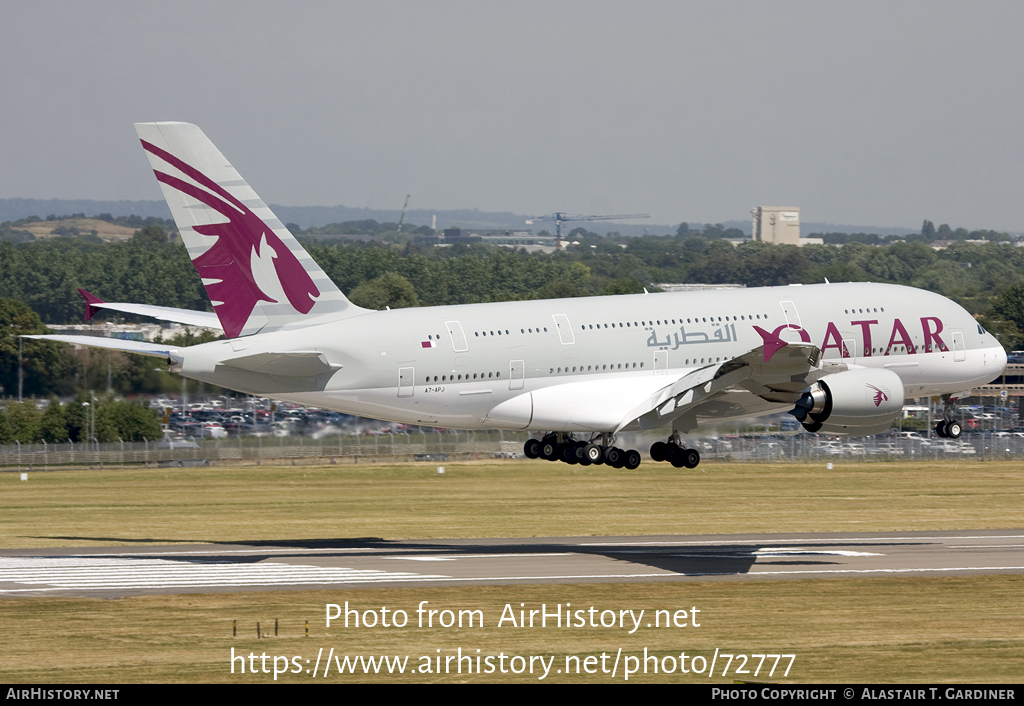 Aircraft Photo of A7-APJ | Airbus A380-861 | Qatar Airways | AirHistory.net #72777