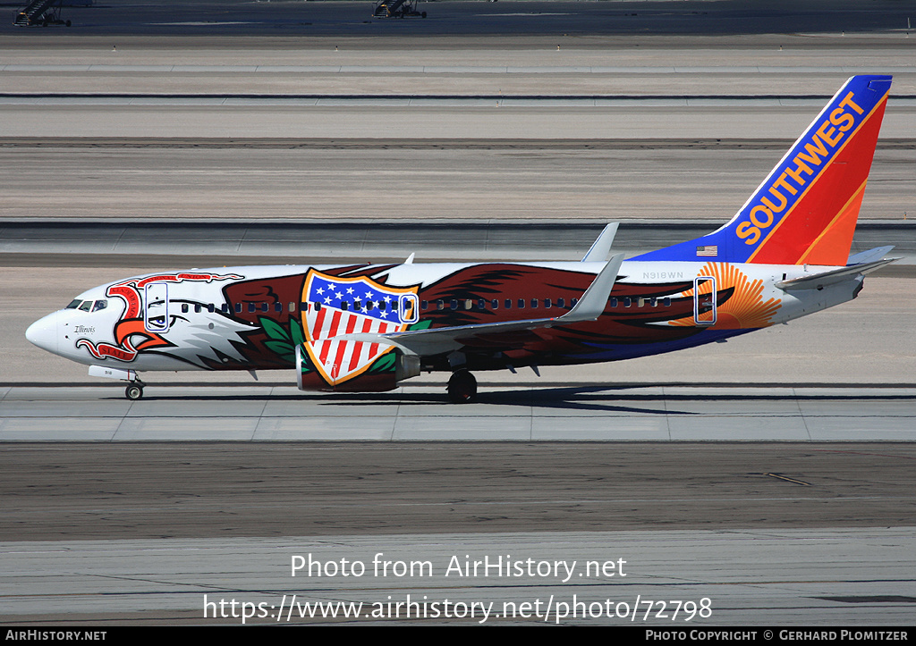 Aircraft Photo of N918WN | Boeing 737-7H4 | Southwest Airlines | AirHistory.net #72798