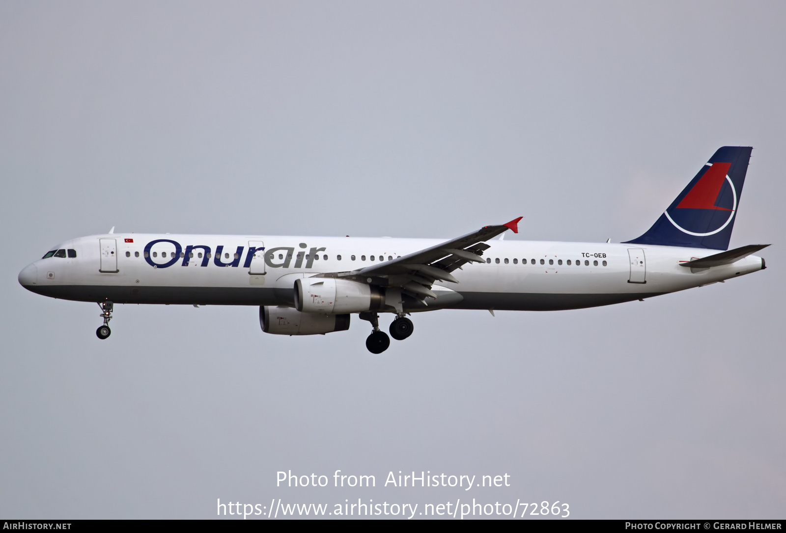 Aircraft Photo of TC-OEB | Airbus A321-231 | Onur Air | AirHistory.net #72863