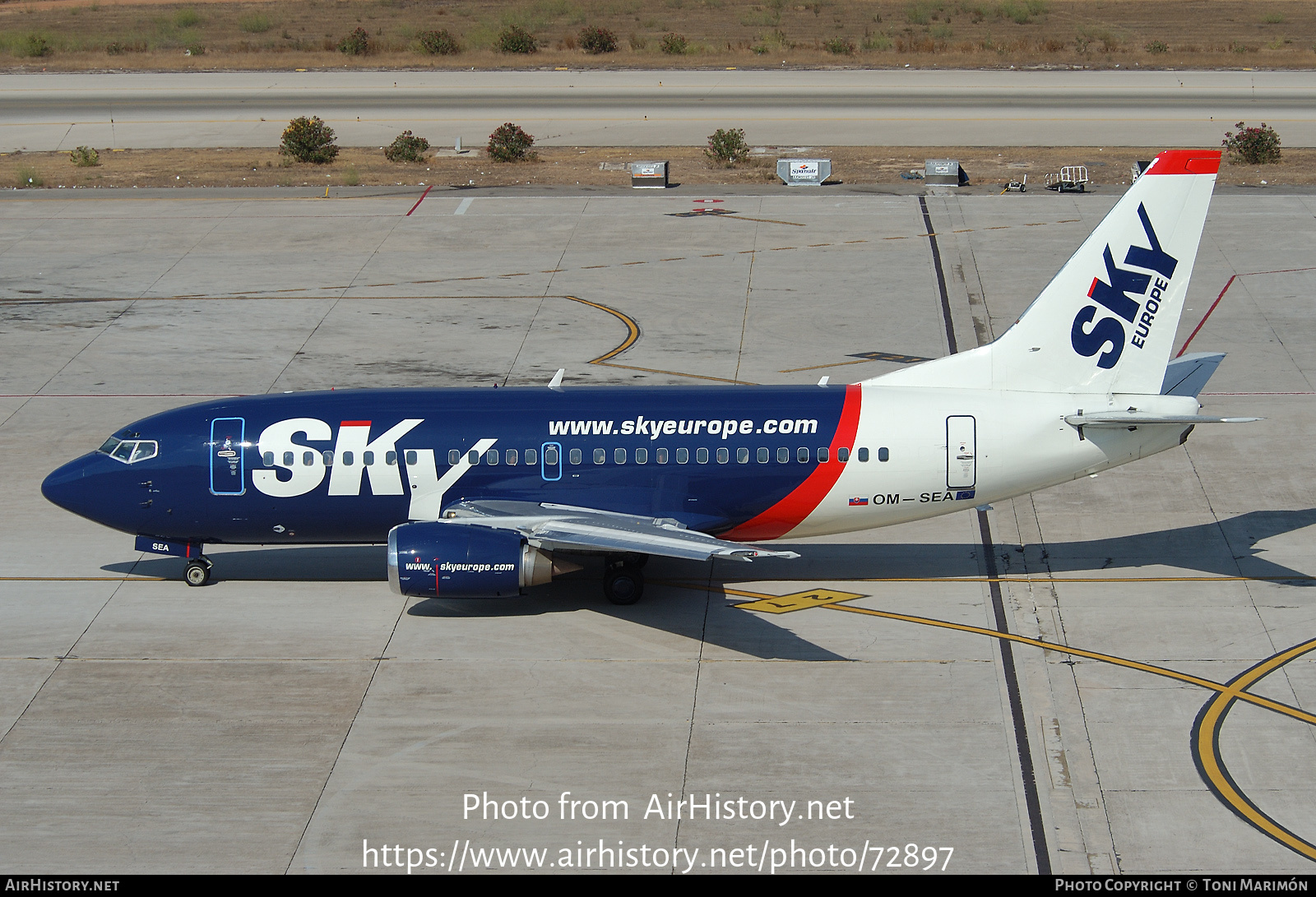 Aircraft Photo of OM-SEA | Boeing 737-5Y0 | SkyEurope Airlines | AirHistory.net #72897