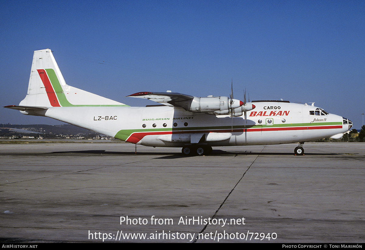 Aircraft Photo of LZ-BAC | Antonov An-12B | Balkan - Bulgarian Airlines Cargo | AirHistory.net #72940