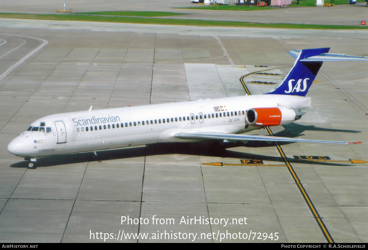 Aircraft Photo of SE-DIP | McDonnell Douglas MD-87 (DC-9-87) | Scandinavian Airlines - SAS | AirHistory.net #72945