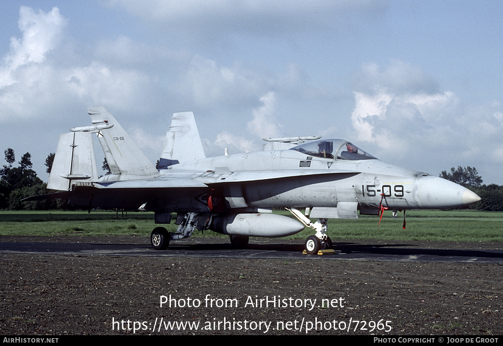 Aircraft Photo of C15-22 | McDonnell Douglas EF-18A Hornet | Spain - Air Force | AirHistory.net #72965