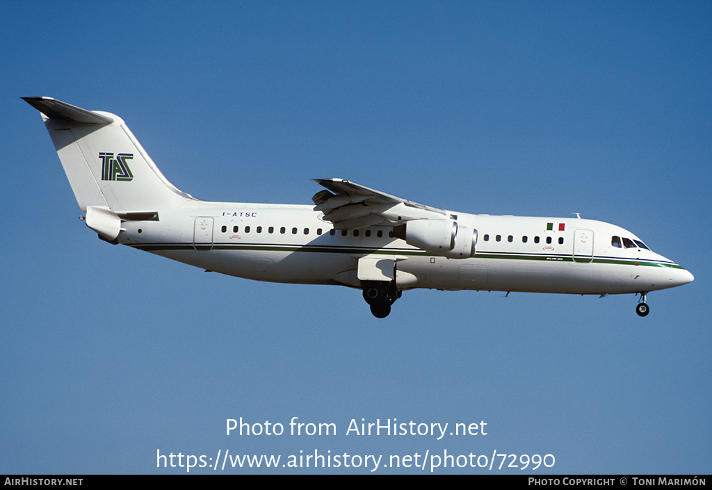 Aircraft Photo of I-ATSC | British Aerospace BAe-146-300 | TAS Airways - Trasporti Aerei Speciali | AirHistory.net #72990