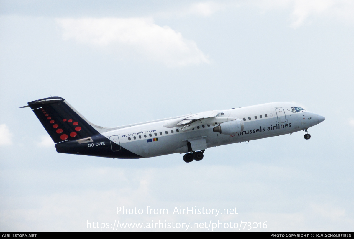 Aircraft Photo of OO-DWE | British Aerospace Avro 146-RJ100 | Brussels Airlines | AirHistory.net #73016