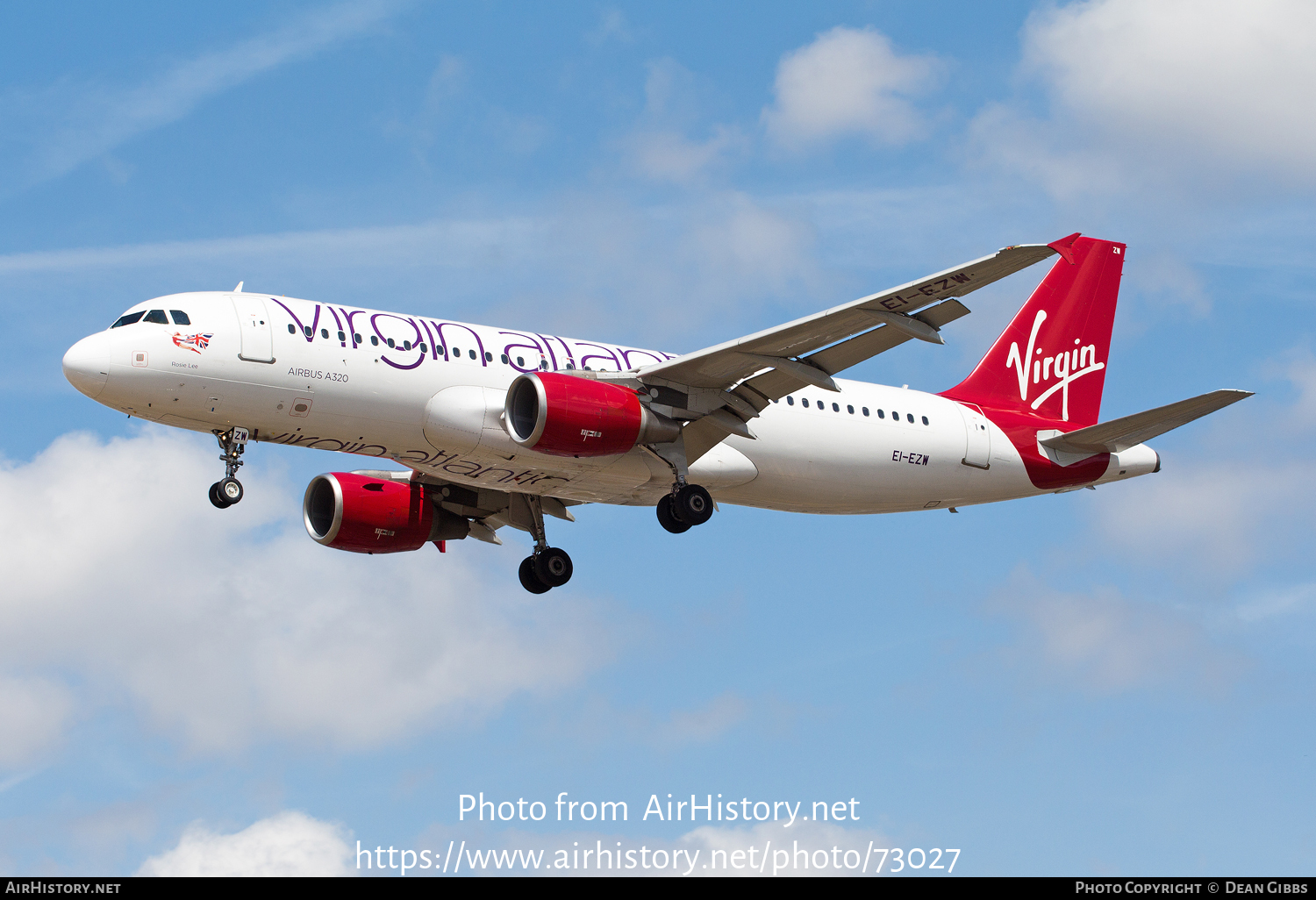 Aircraft Photo of EI-EZW | Airbus A320-214 | Virgin Atlantic Airways | AirHistory.net #73027