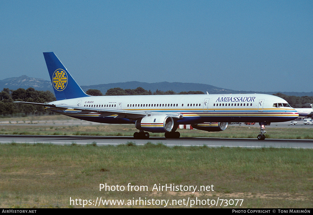 Aircraft Photo of G-BUDX | Boeing 757-236 | Ambassador Airways | AirHistory.net #73077