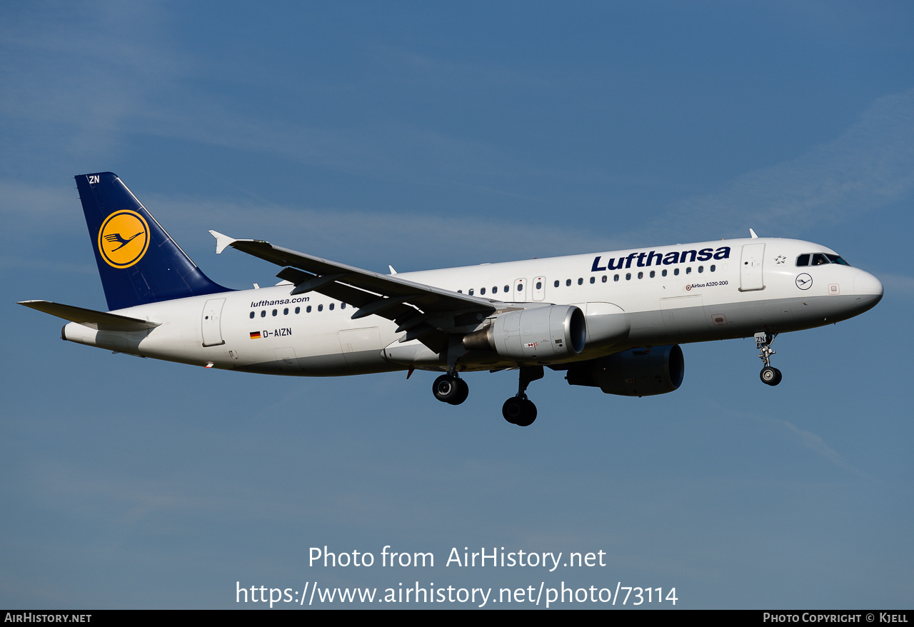 Aircraft Photo of D-AIZN | Airbus A320-214 | Lufthansa | AirHistory.net #73114