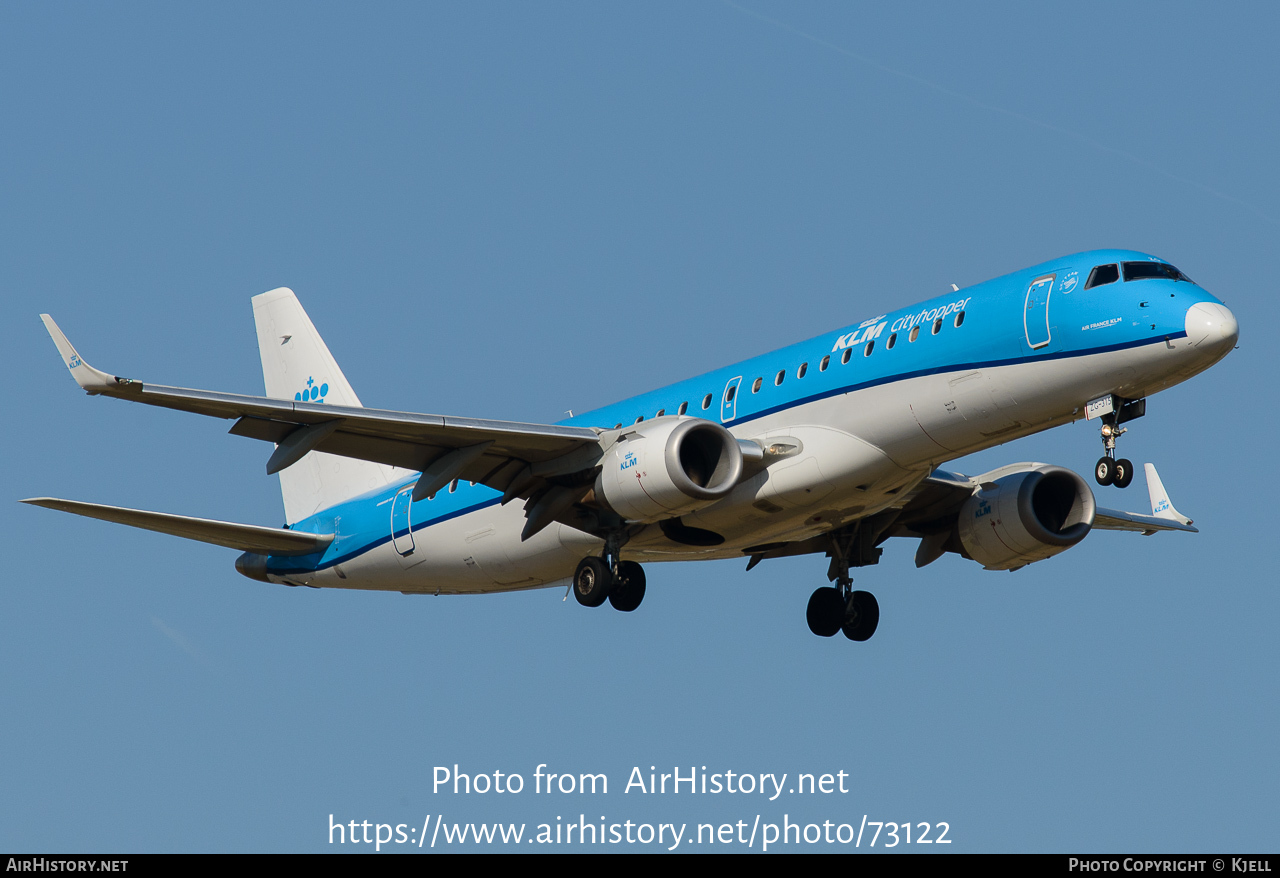 Aircraft Photo of PH-EZG | Embraer 190STD (ERJ-190-100STD) | KLM Cityhopper | AirHistory.net #73122