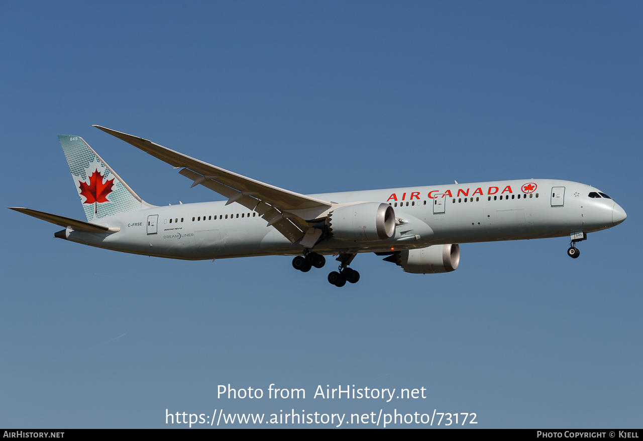 Aircraft Photo of C-FRSE | Boeing 787-9 Dreamliner | Air Canada | AirHistory.net #73172