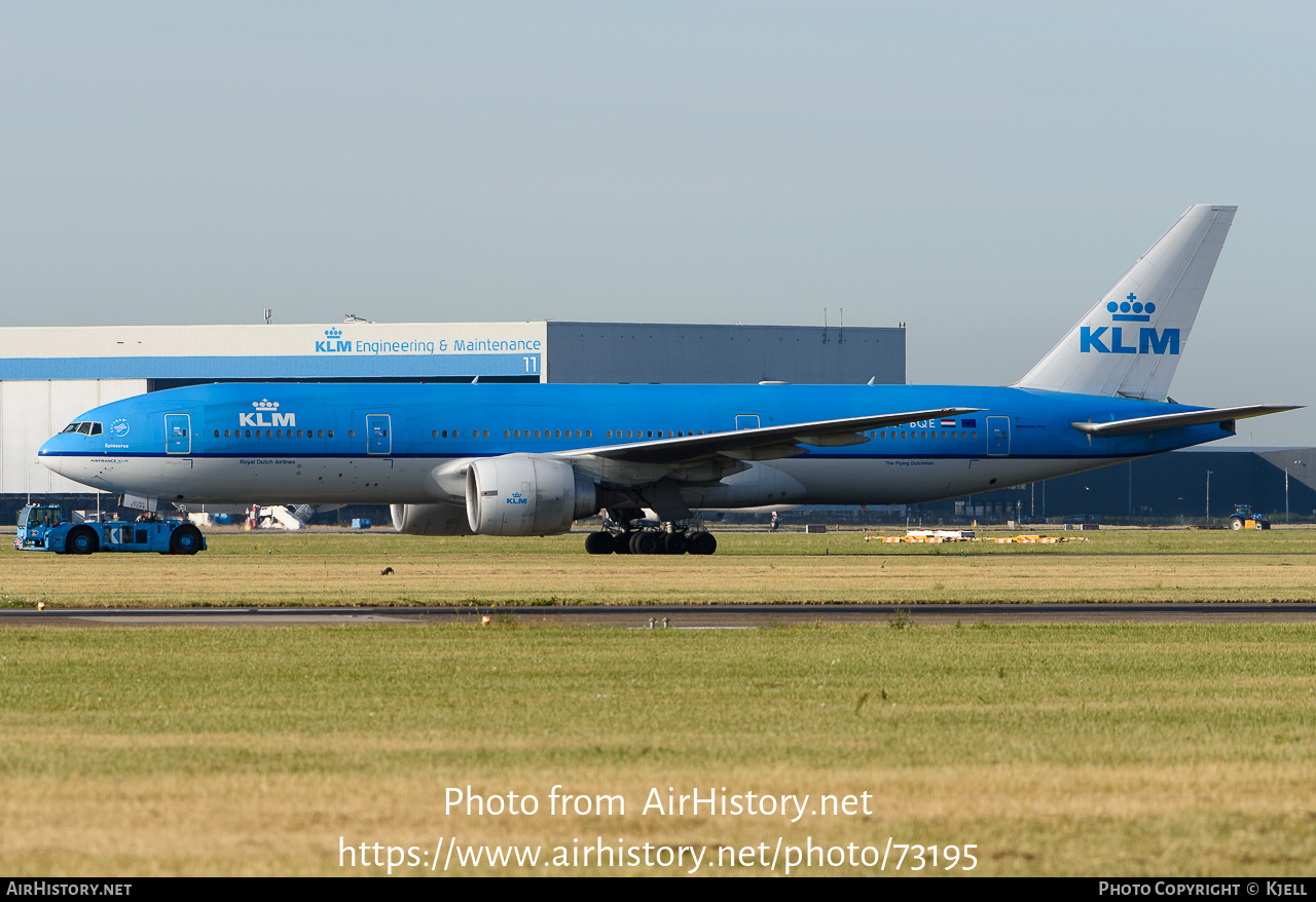 Aircraft Photo of PH-BQE | Boeing 777-206/ER | KLM - Royal Dutch Airlines | AirHistory.net #73195