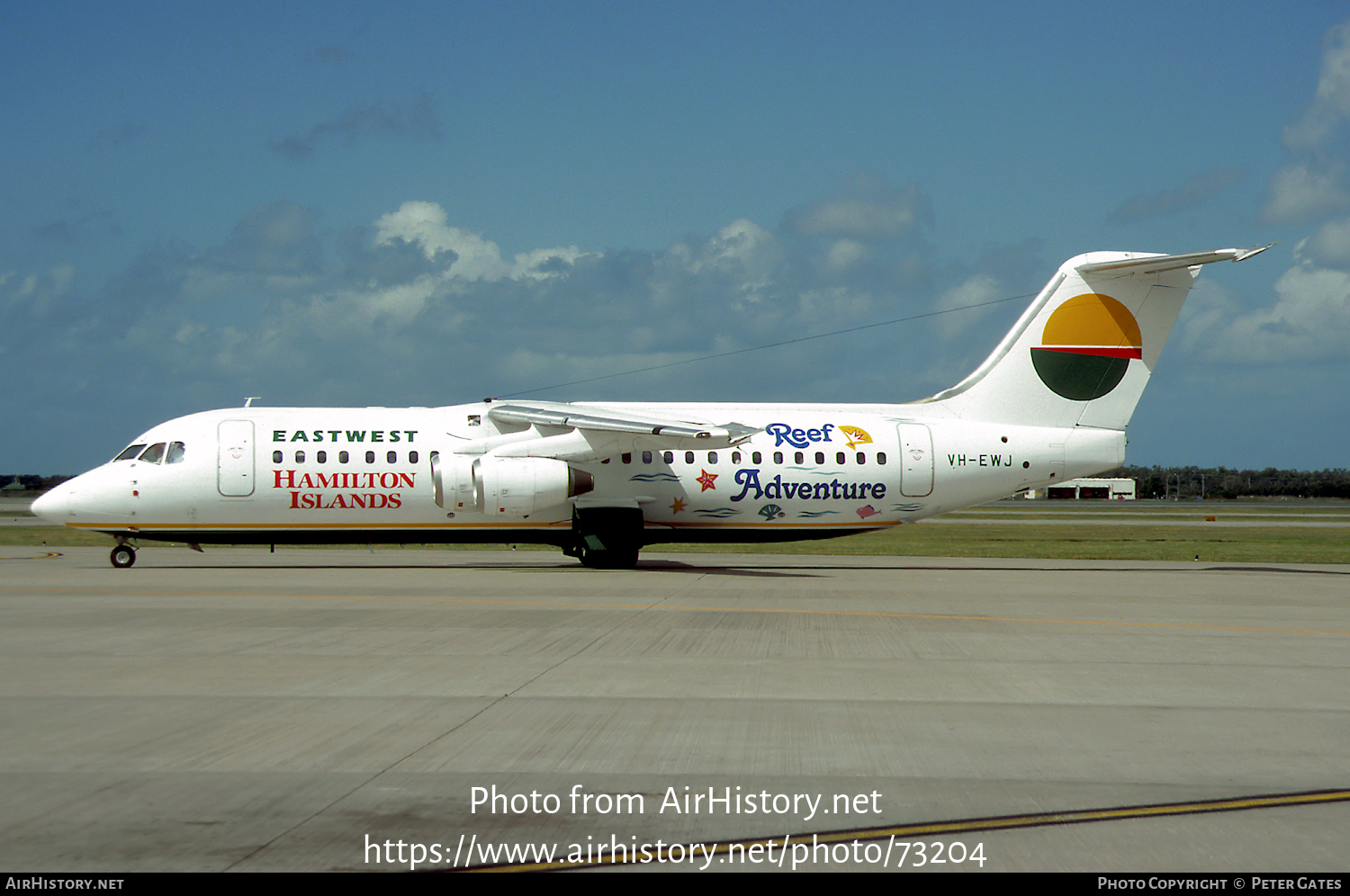 Aircraft Photo of VH-EWJ | British Aerospace BAe-146-300 | East-West Airlines | AirHistory.net #73204