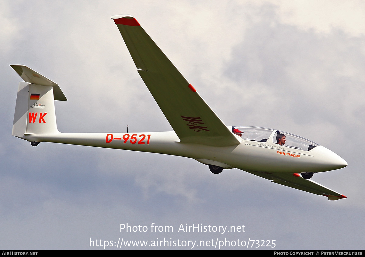 Aircraft Photo of D-9521 | Schleicher ASK-21 | Fliegerschule Wasserkuppe | AirHistory.net #73225