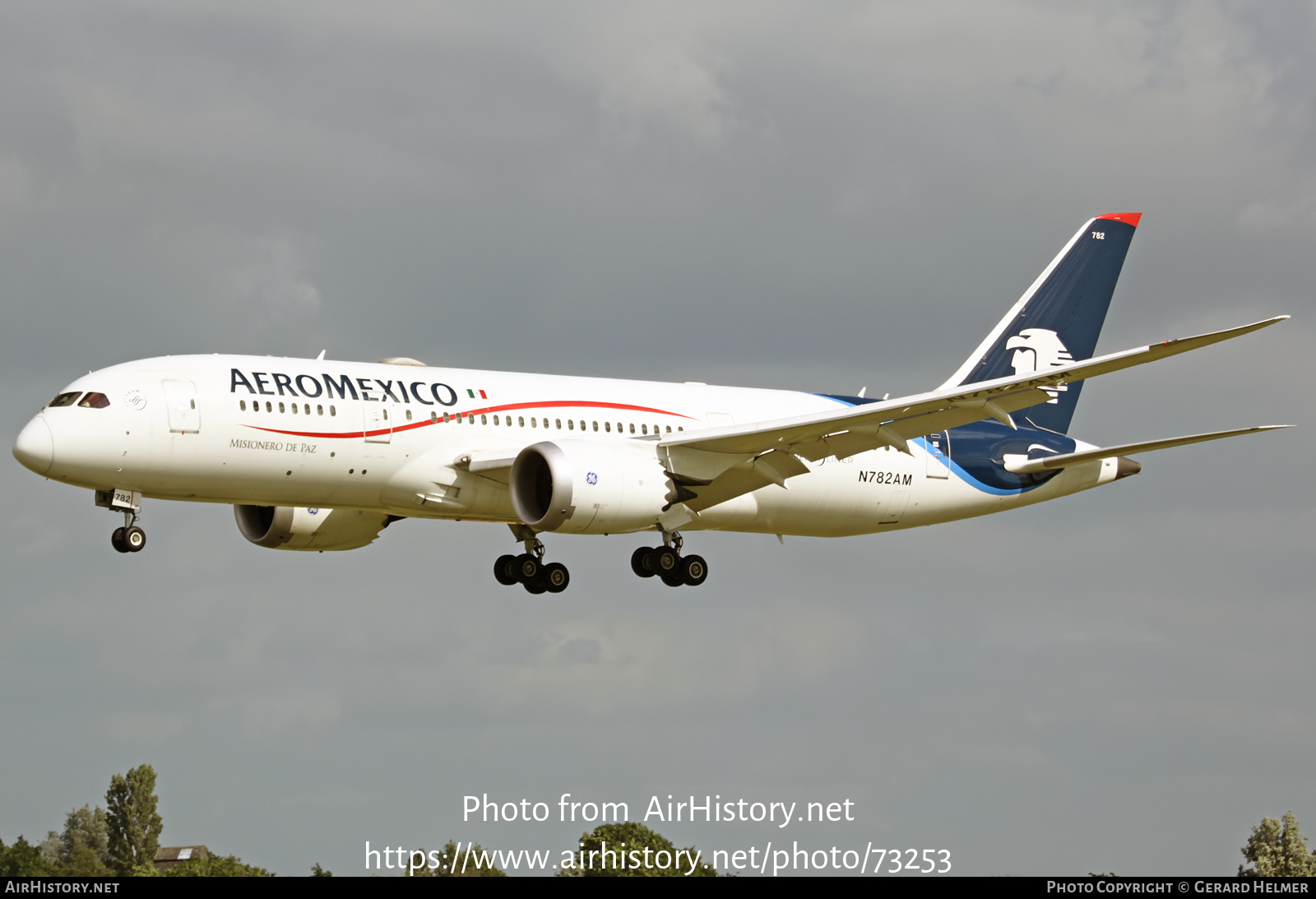 Aircraft Photo of N782AM | Boeing 787-8 Dreamliner | AeroMéxico | AirHistory.net #73253