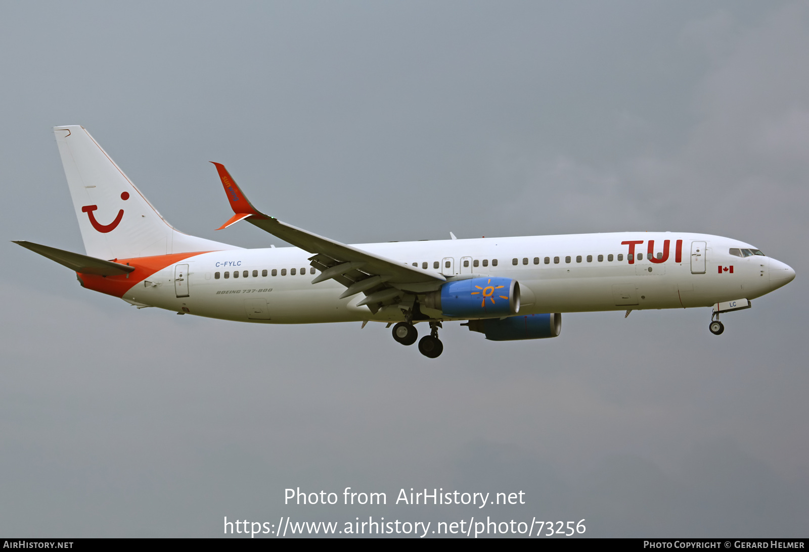 Aircraft Photo of C-FYLC | Boeing 737-8BK | TUI | AirHistory.net #73256