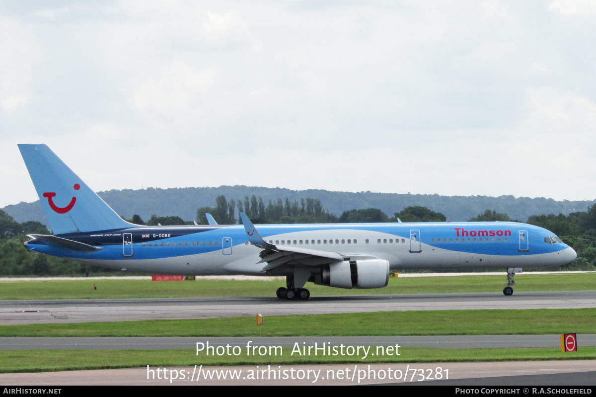 Aircraft Photo of G-OOBE | Boeing 757-28A | Thomson Airways | AirHistory.net #73281