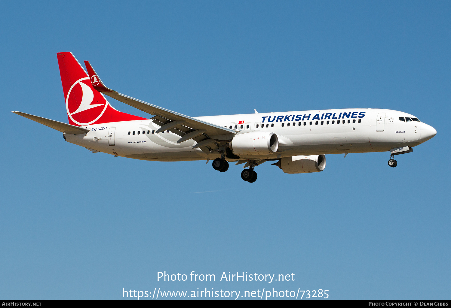 Aircraft Photo of TC-JZH | Boeing 737-800 | Turkish Airlines | AirHistory.net #73285