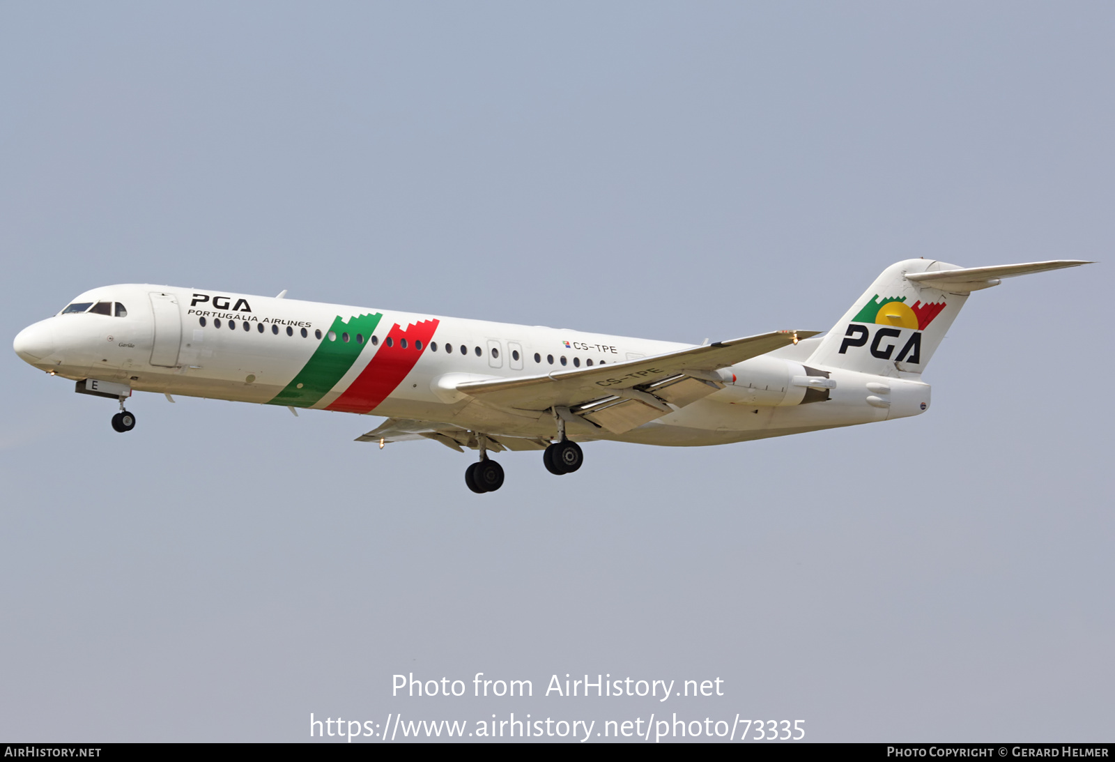 Aircraft Photo of CS-TPE | Fokker 100 (F28-0100) | Portugália Airlines - PGA | AirHistory.net #73335