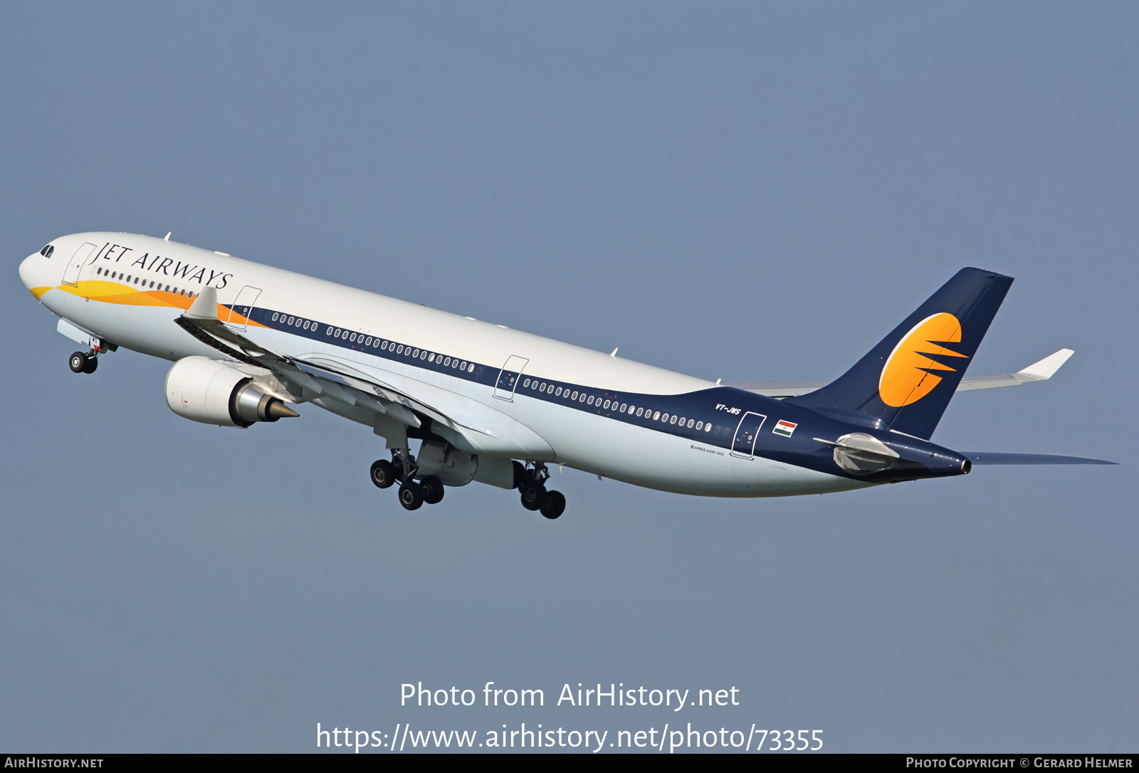 Aircraft Photo of VT-JWS | Airbus A330-302 | Jet Airways | AirHistory.net #73355