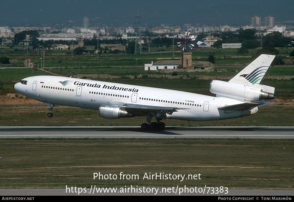 Aircraft Photo of F-GTDG | McDonnell Douglas DC-10-30 | Garuda Indonesia | AirHistory.net #73383