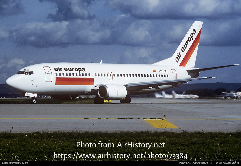 Aircraft Photo of EC-GEQ | Boeing 737-3Y0 | Air Europa | AirHistory.net #73384