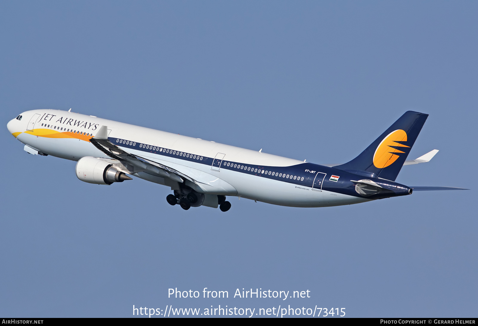 Aircraft Photo of VT-JWT | Airbus A330-302 | Jet Airways | AirHistory.net #73415