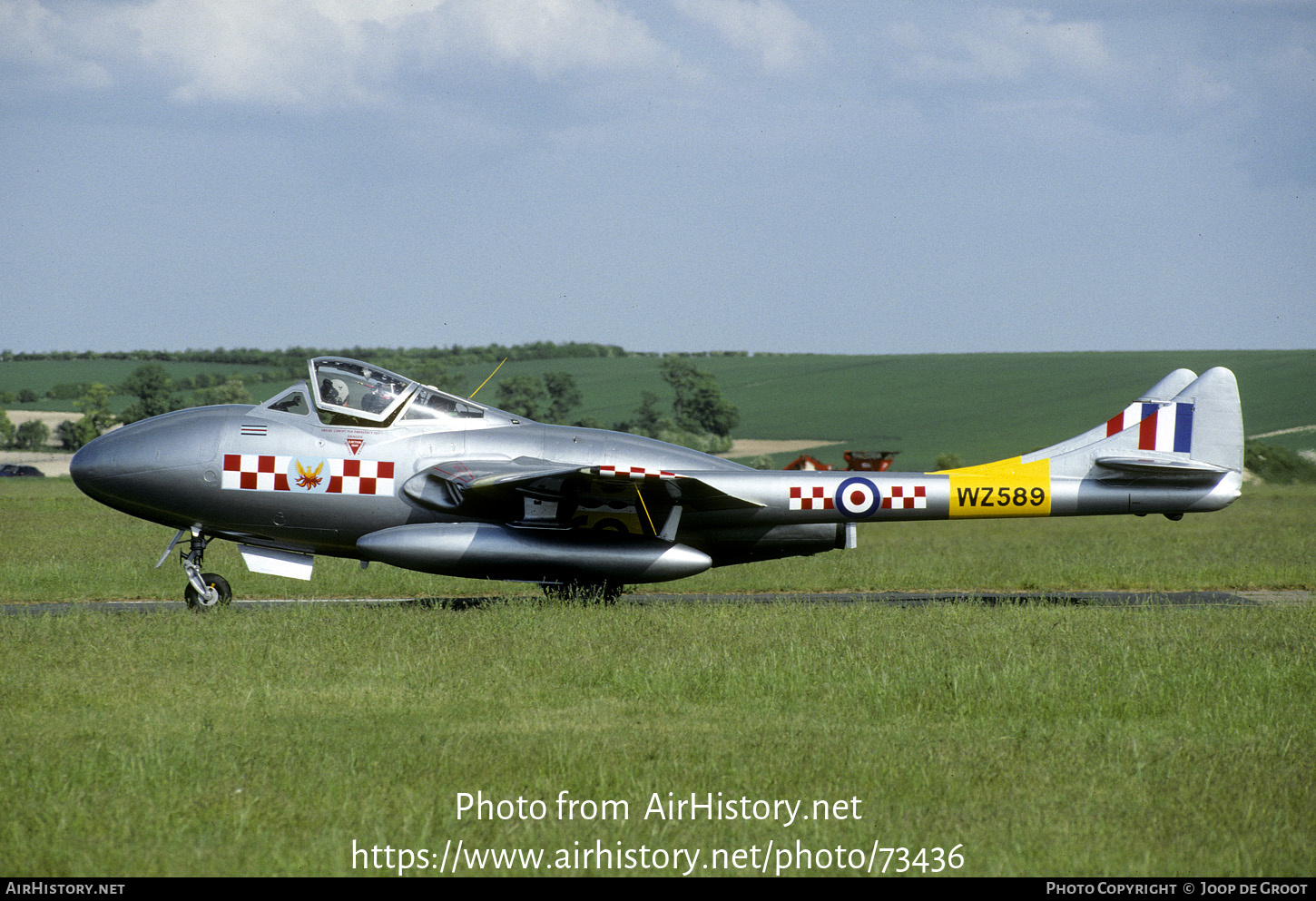 Aircraft Photo of WZ589 / G-DHZZ | De Havilland D.H. 115 Vampire T55 | UK - Air Force | AirHistory.net #73436