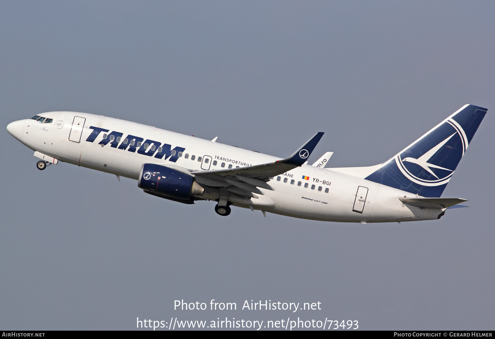 Aircraft Photo of YR-BGI | Boeing 737-78J | TAROM - Transporturile Aeriene Române | AirHistory.net #73493