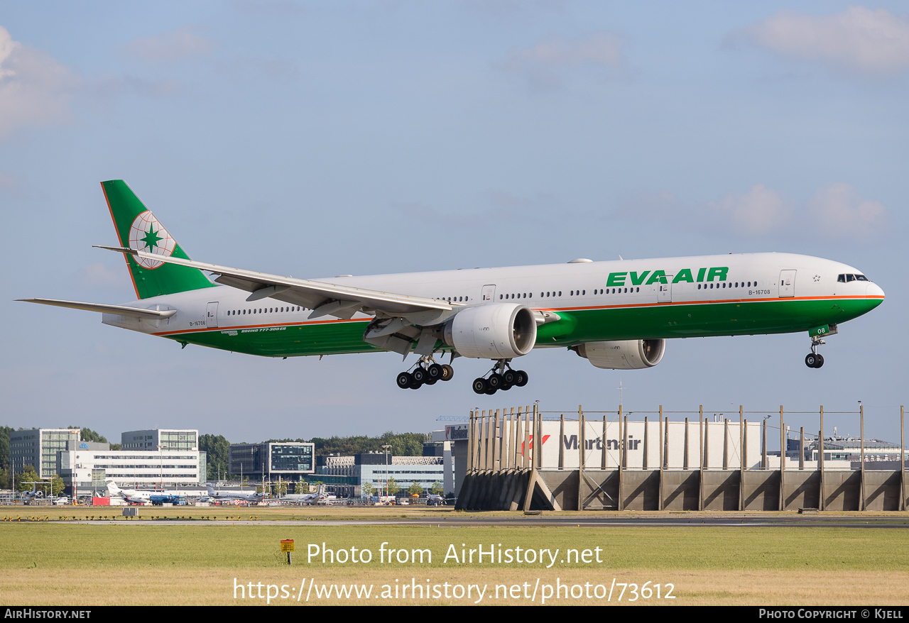 Aircraft Photo of B-16708 | Boeing 777-35E/ER | EVA Air | AirHistory.net #73612