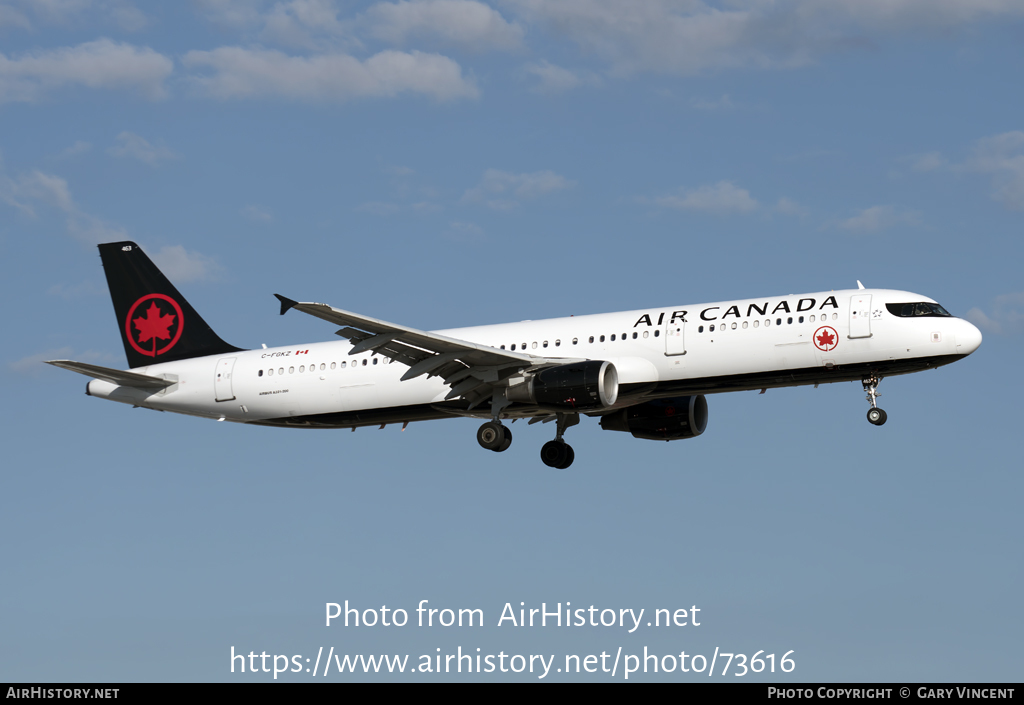 Aircraft Photo of C-FGKZ | Airbus A321-212 | Air Canada | AirHistory.net #73616