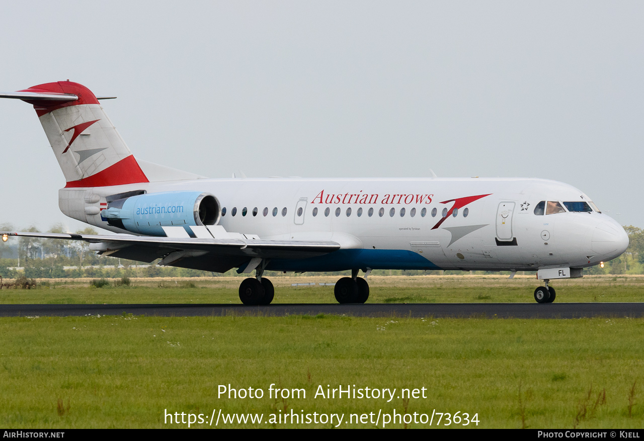 Aircraft Photo of OE-LFL | Fokker 70 (F28-0070) | Austrian Arrows | AirHistory.net #73634