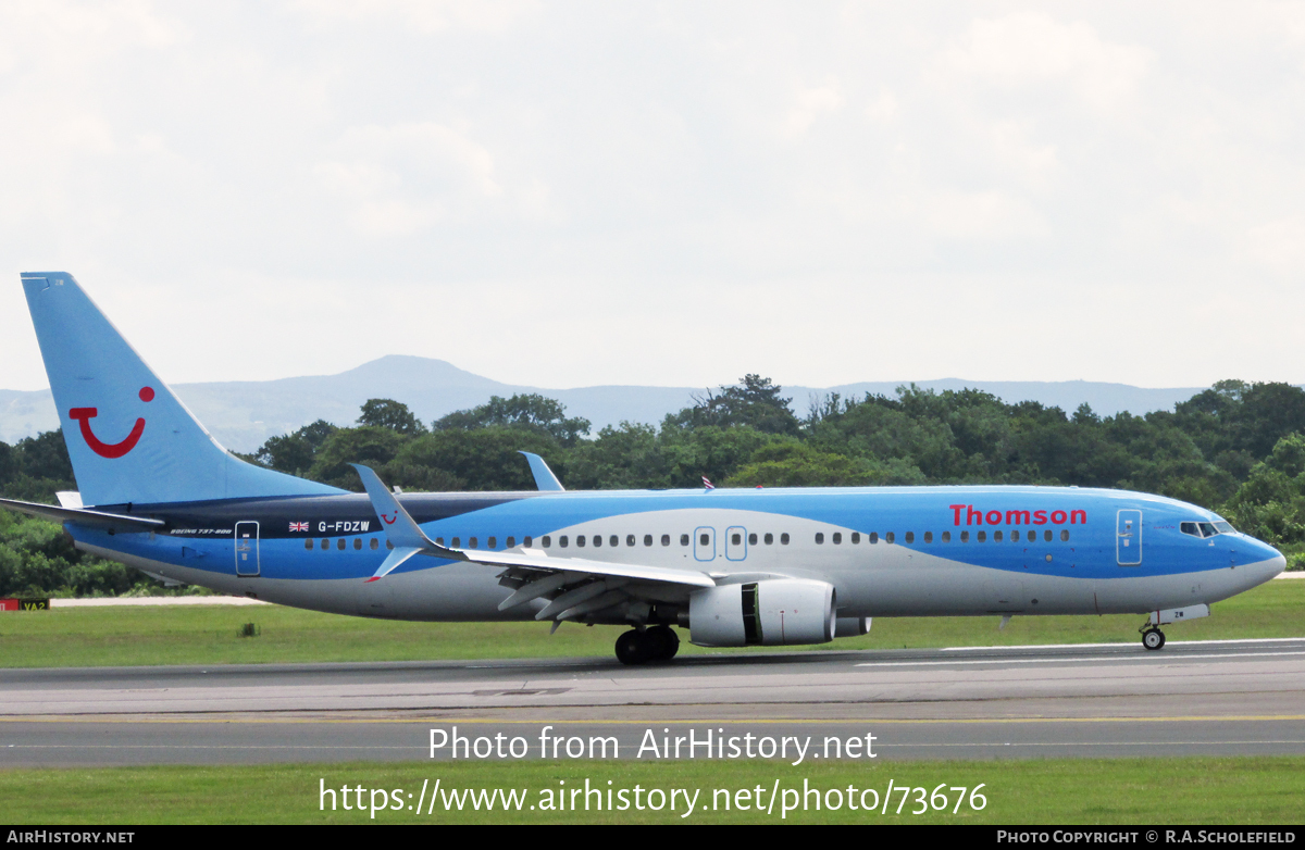 Aircraft Photo of G-FDZW | Boeing 737-8K5 | Thomson Airways | AirHistory.net #73676