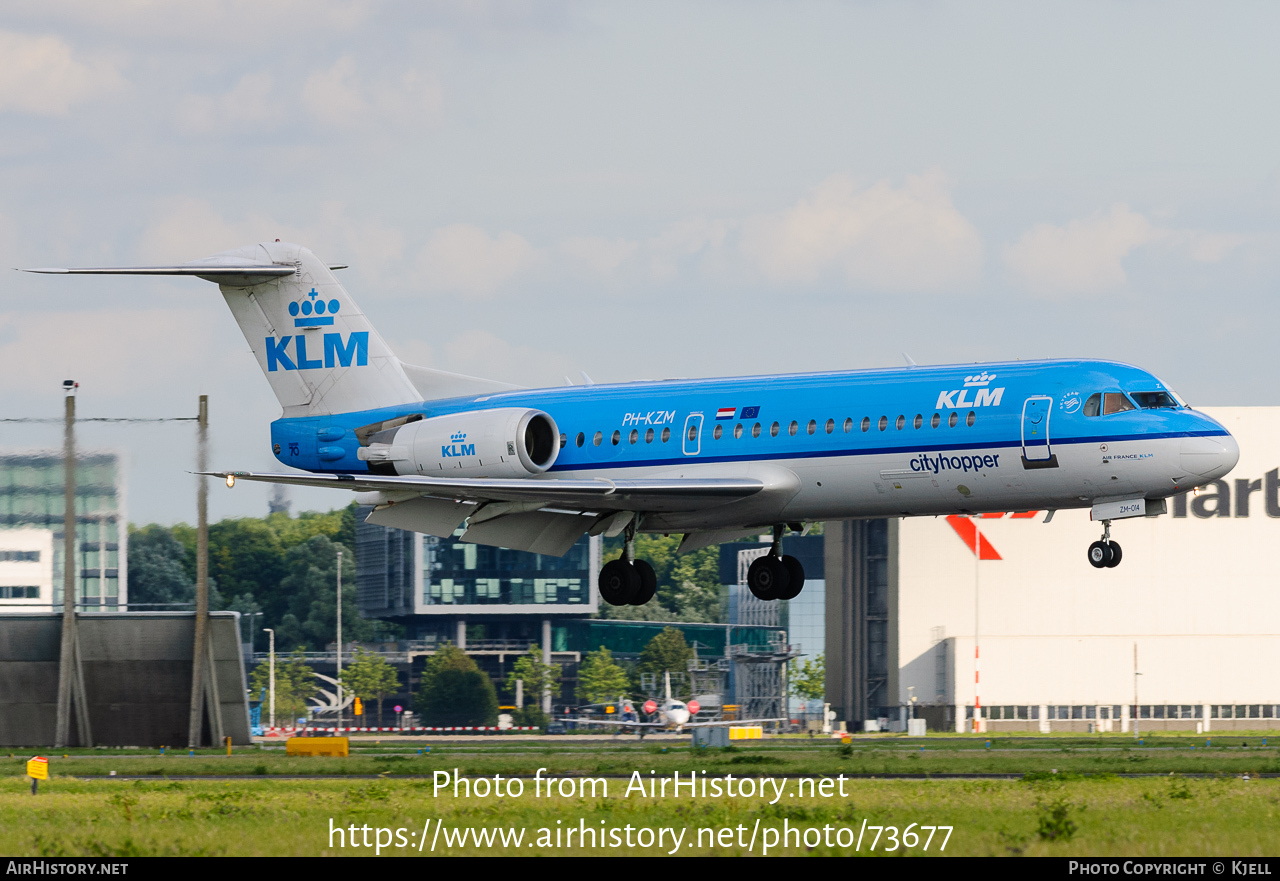 Aircraft Photo of PH-KZM | Fokker 70 (F28-0070) | KLM Cityhopper | AirHistory.net #73677