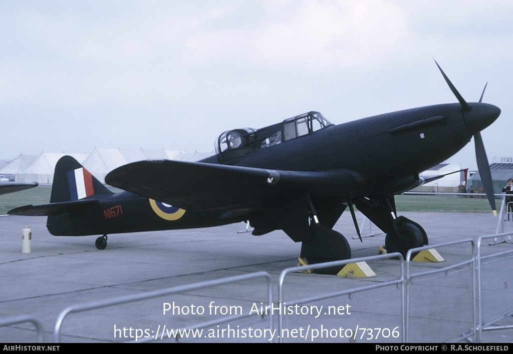 Aircraft Photo of N1671 | Boulton Paul P-82 Defiant I | UK - Air Force | AirHistory.net #73706