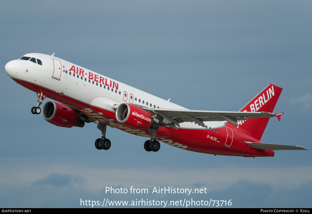 Aircraft Photo of D-ALTK | Airbus A320-214 | Air Berlin | AirHistory.net #73716