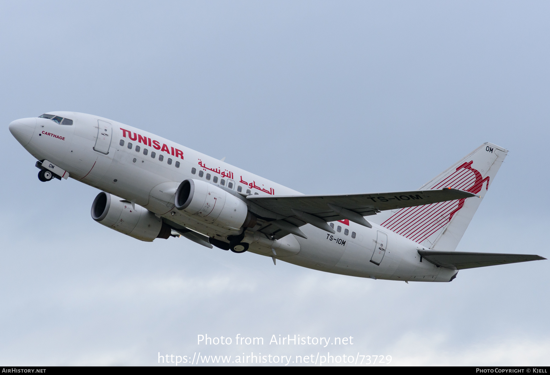 Aircraft Photo of TS-IOM | Boeing 737-6H3 | Tunisair | AirHistory.net #73729