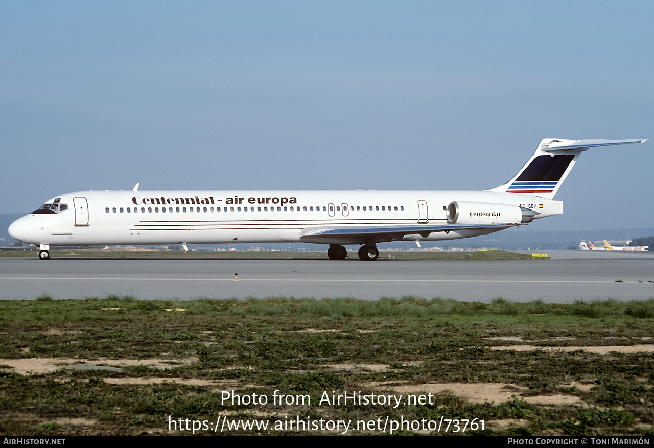 Aircraft Photo of EC-GBV | McDonnell Douglas MD-83 (DC-9-83) | Centennial Airlines | AirHistory.net #73761